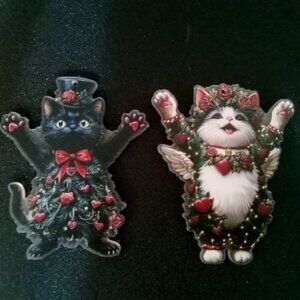 Brand New Sealed!! Decorative Valentine's Cat Keychains Buy 2 Get One Free!!!